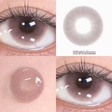 Qfdian  2pc Colored Contact Lenses Crystal Blue Big Eyes Doll Eyes Natural Black Gray Pupils  Lens Brown Sparkles Contact Lenses