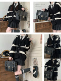 Qfdian Y2k Aesthetic Preppy Women Shoulder Bag Vintage Jk Girls Students Trendy Backpacks Casual All Match Fashion Handbags Crossbody