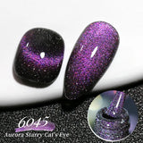 Qfdian  Transparent 10ml Cat Eye Gel Colorful Sparking Aurora Nail Ppolish Semi Permanent Magnetic Gel For Nails Art Gel Varnish