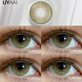 Qfdian  NEW Color Contact Beauty Blue Colorcon PATTAYA Series Lens Natual Brown Lens Cosmetic Colorcon Beauty Soft Green Pupils