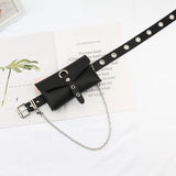 Qfdian  Punk Y2k Aesthetic Women Purses and Handbags Vintage Casual Chain Trendy Vintage Simple All Match Waist Packs Streetwear Fashion
