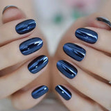 Qfdian 24Pcs Solid Color Wine Red Design Fake Nail Short Square Press on False Nails Simple Detachable Finished Full Cover Nail Tips