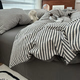 Qfdian  Duvet Cover Set  A-class Ultra Soft Jacquard Double-layer Yarn Washed Cotton Bedding Set  Floral Bed Sheet