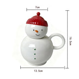 Qfdian  Snowman Ceramic Soy Sauce Vinegar Pot Bottle Kitchen Seasoning Bottle Oil Bottle with Lid Kitchens Accessories Christmas Gifts