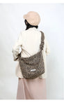 Qfdian Grunge Harajuku Leopard Shoulder Bags Luxury Design All Match Crossbody Bag Trend Casual Vintage Ins Women's Handbags Streetwear