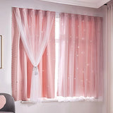 Qfdian  Self-Adhesive No-Drill Curtain, New Arrival Drapery Fabric Shade Combo, Blackout Cloth For Bedroom Window, Magic Tape For Rental