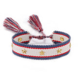 Qfdian Hand Woven Bracelets Adjustable Studded Stars Bracelet Fashion Jewelry Gifts