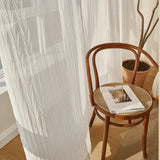 Qfdian  partition decorative anti-scratch and anti-wrinkle white sheer curtains for living room, bedroom and dining room