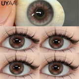 Qfdian   Anime Cosplay Colored Contact Lenses  Red Lens Blue Pupils Halloween MakeUp Beauty Women Cosplay Colorful Lenses