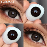 Qfdian  1 Pair Colored Contact Lenses for Eyes Green Beauty Pupils Brown Fashion Lenses High Quality Blue Eye Contacts Yearly