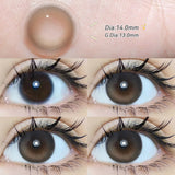 Qfdian  2pcs Gradient Green Contact Lenses Natural Color Pupils Coffee Pearl Lenses Makeup Color Eye Lenses Brown Lens Gray Lens