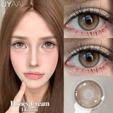 Qfdian  Contact Lenses Beauty Eyes Color Lenses Makeup Natural Black Lens Cosmetics Gray Eye Lenses Makeup Green Beauty Colorcon