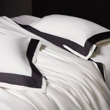 Qfdian 4Pcs Premium 1000TC Egyptian Cotton Solid Color Hotel Style Wide Edge Bedding Set Duvet Cover Bed Sheet/Fitted Sheet Pillowcases