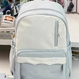Qfdian  Women Transparent Students Kawaii Cute Ita Bags Patchwork Contrast Color Y2k Schoolbags High-capacity Students Casual Backpacks