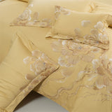 Qfdian 4Pcs Luxury Flowers Embroidery 1400TC Egyptian Cotton Red Wedding Bedding Set Duvet Cover Set Flat/Fitted Bed Sheet Pillowcases
