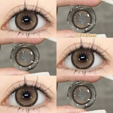 Qfdian  2PCS Gilding Prescription Contact Lenses Cosmetics Eye Color Lenses Fashion Pupils Myopia Colored Contact Lenses Violet