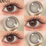 Qfdian  NEW Color Contact Eye Color Lenses Makeup Natural Black Lens Cosmetics Pink Eyes Lenses Woman Makeup Blue Beauty Contacts