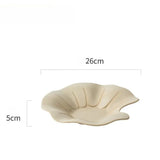 Qfdian  Lotus Dish Dishes Plate Dinnerware Ceramic French Tableware Wedding Table Decor Dessert Fruit Salad Bowl Pasta Steak Sushi Plate