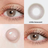 1 Pair/2pcs Fashion Natural Brown Lenses 14mm Colored Contact Lenses For Eyes Small Beautiful Pupil with Myopia Degree