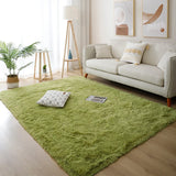 Qfdian White Fluffy Hall Carpet Modern Living Room Bedroom Home Decor Large Mats Thickened Non-Slip Girl Children's Room Pink Furry Rug