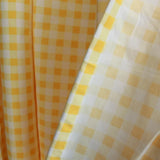 Qfdian  Custom Country Style Grid Curtains for Living Room Bedroom with Hooks Short Drapes for Bay Window and Partition