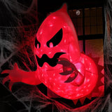 Qfdian  1PC Halloween Inflatable Corpse Ghost Isolation Tape Rotating Flame Light for Outdoor Horror Party Scene Decor