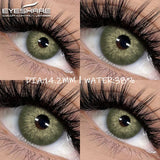 Qfdian Color Contact Lenses for Eyes 2pcs Blue Eye Lenses Green Lenses Beautiful Pupil Yearly Makeup Cosmetic Eye Contact Lens