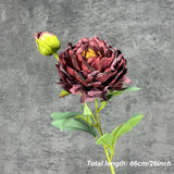 Qfdian Large Silk Peony Artificial Flowers High Quality Simulation Peony European Style Fake Flowers Bouquet For Wedding Home Decor 1PC