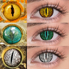 Bio-essence 1 Pair Cosplay Contact Lenses for Eyes Halloween Cat Eye Contacts Anime Accessories Snake Eye Lenses Lizard Lenses