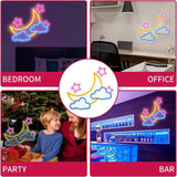 Qfdian  Moon Cloud Star Neon Sign for Wall Decor USB Powered Moon Cloud Stars Neon Sign Light up For Bedroom Kids Room Girls Party Bar