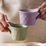 Qfdian  300ml Ceramic Cup Home Multicolor Breakfast Oat Cup Office Large Capacity Coffee Milk Cup Holiday Gift Kitchen Accessories