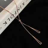 2024 Popular Geometric Sweater Box Chain Female  Long Necklace For Women Adjustable Fine Jewelry Wedding Party Birthday Gift