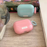 Qfdian Summer pure color headset case for apple airpods 2 1 2nd 3 charging box fundas for airpod pro 5 colors ins yellow green blue