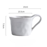 Qfdian  300ml Ceramic Cup Home Multicolor Breakfast Oat Cup Office Large Capacity Coffee Milk Cup Holiday Gift Kitchen Accessories