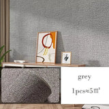 Qfdian Thicken Waterproof Mildew Proof Self-adhesive Wallpaper Linen Plain Color Living Room bedroom Stickers Renovation Wall Stickers