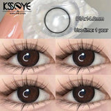 Qfdian 2Pcs Blue Color Contact Lenses with Myopia Diopter High Quality Eye Contacts Beauty Pupil Makeup Yearly Use Fast Shipping