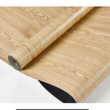 Qfdian  1PC 118.11x15.75inch Wood Grain Texture Self-adhesive Flooring Sticker Thick PVC Wallpaper Renovation Repair for Bedroom Cabinet