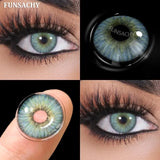 Qfdian  1 Pair Natural Color Contact Lenses for Eyes Brown Lenses Colorcont Korean Lens Yearly Beauty Gray Pupils Eye Contacts