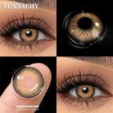 Qfdian  1Pair Big Eyes Gray Lenses Korean Natural Lenses Color Contact Lens Eyes Brown Blue Beautiful Pupil Lentes Cosmetics