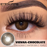 Qfdian 1pair Colored Contact Lenses for Eyes Blue Eye Lenses Brown Lenses Gray Pupils Lens Yearly Cosmetic Green Eye Contacts