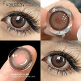 Qfdian  Color Contact Lenses for Eyes 1 Pair Gray Fashion Cosmetic Lenses Green Pupils Gray Natural Eye Contacts Women Eye Lens