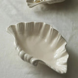 Qfdian  Shell Plate Cream Retro Ceramic Plate Fruit Snack Plate Dinner Tray Dish Set Jewelry Storage Dish Tableware Gift