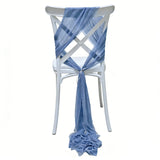 Qfdian  10pcs 20x275cm Rust Red Chiffon Chair Sashes Soft Chair Decor for Wedding Party Ceremony Church with Chair Luxury Decoration