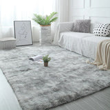 Qfdian White Fluffy Hall Carpet Modern Living Room Bedroom Home Decor Large Mats Thickened Non-Slip Girl Children's Room Pink Furry Rug