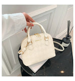 Qfdian Women New Fashion Diamond-shaped Handbag Single-shoulder Crossbody Shell Bag Fashion Girl Outdoor Purse
