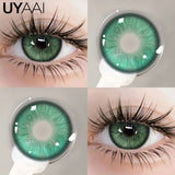Qfdian NEW Blue Eye Color Lens 1 Pair Green Colored Pupils for Eyes Natural y2k Fashion Lenses Korean Style Colorcon Eye Contacts