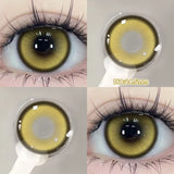 Qfdian  2PCS Halloween Myopia Contact Lenses Cosplay Colored Contact Lenses Prescription Lens Natural Pupils Eye Color Lenses