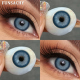 Qfdian  1 Pair Colored Contact Lenses for Eyes Green Beauty Pupils Brown Fashion Lenses High Quality Blue Eye Contacts Yearly