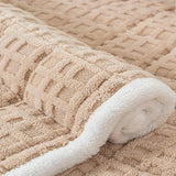 Qfdian  Autumn and Winter Plush Sofa Cover Jacquard Anti Slip Thick Warm Solid Color Simple and Comfortable Skin Friendly Sofa Cushion