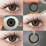 Qfdian  Korean Lenses Color Contact Lenses for Eyes 1pair Natural Colorcon Eye Lens Blue Green Eye Lens Beautiful Pupil Yearly
